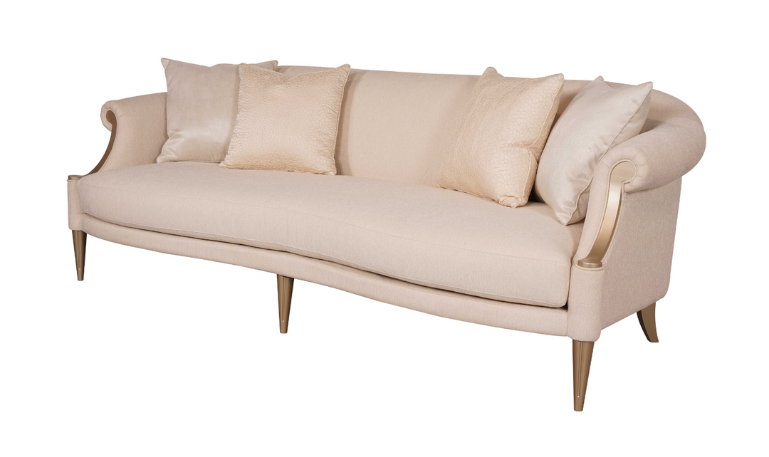 Gio Italia Clarkson 3-Seater Long Cushion Fabric Sofa in Beige