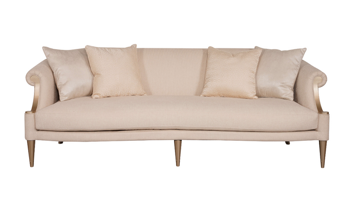 Gio Italia Clarkson 3-Seater Long Cushion Fabric Sofa in Beige