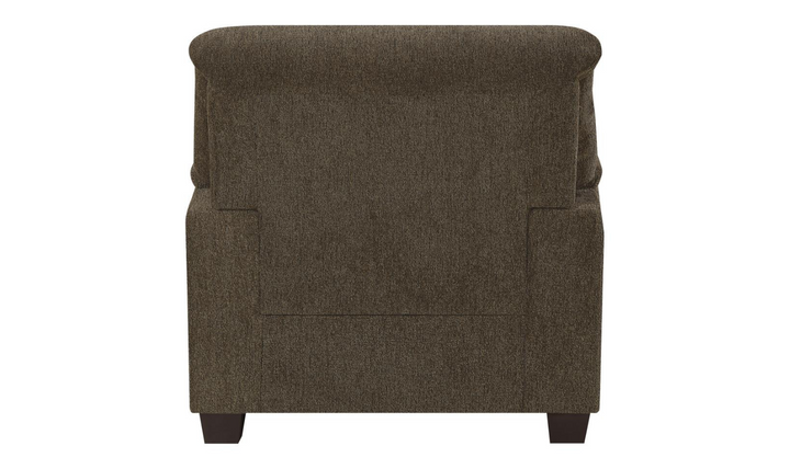 Clementine Upholstered Chair with Nailhead Trim Grey and Brown-Jennifer Furniture