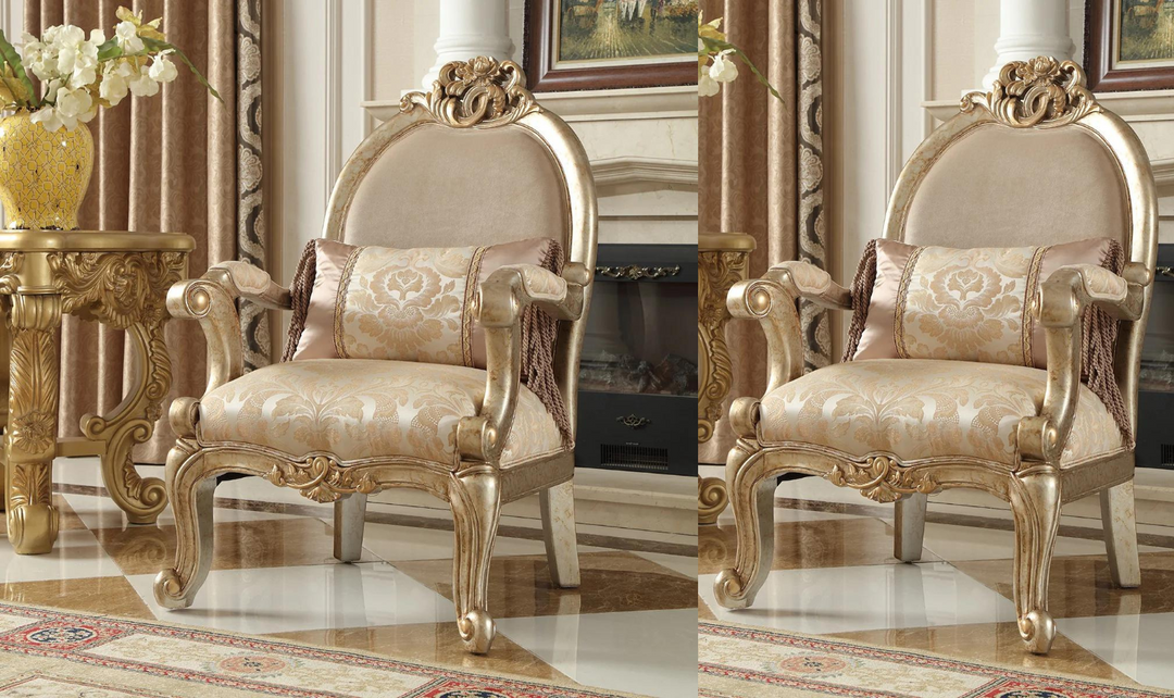 Cloyd Traditional Fabric Chair In Champagne