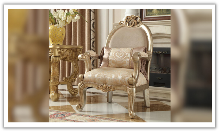 Cloyd Traditional Fabric Chair In Champagne