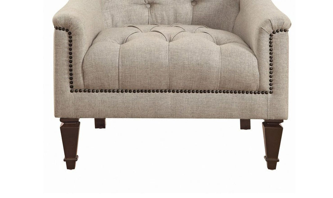 Coaster Avonlea Tufted Velvet Living Room Set in Gray