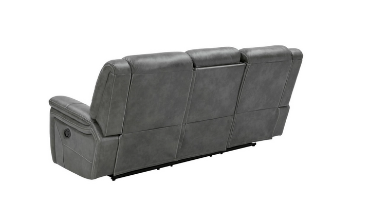 Coaster Conrad 3-Seater Leather Recliner Sofa in Gray