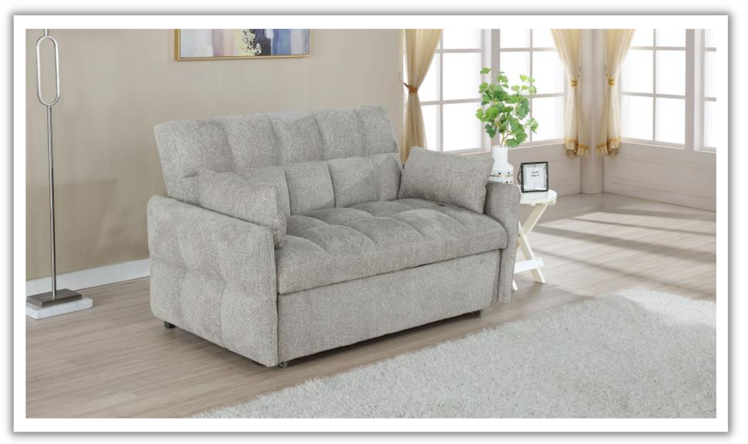 Coaster Cotswold 2-Seater Tufted Fabric Sleeper Sofa-Jennifer Furniture