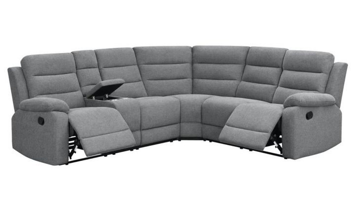 Coaster David 3-piece Motion Sectional with Pillow Arms Smoke-Jennifer Furniture