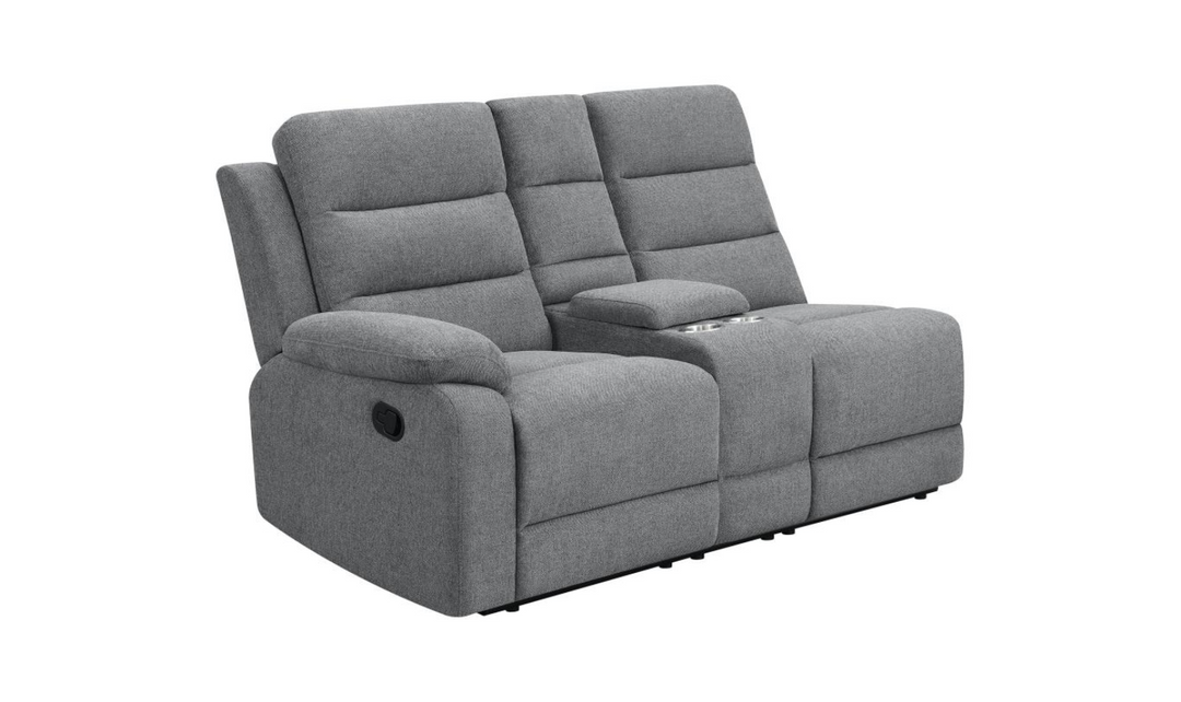 Coaster David 3-piece Motion Sectional with Pillow Arms Smoke-Jennifer Furniture