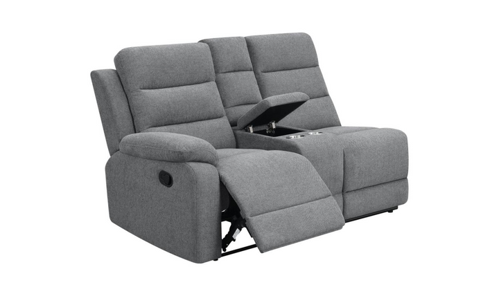 Coaster David 3-piece Motion Sectional with Pillow Arms Smoke-Jennifer Furniture