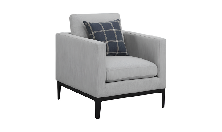 Coaster Furniture Apperson Gray Fabric Living Room Set-Jennifer Furniture