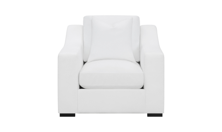 Coaster Furniture Ashlyn Fabric Upholstered Living Room Set in White-Jennifer Furniture