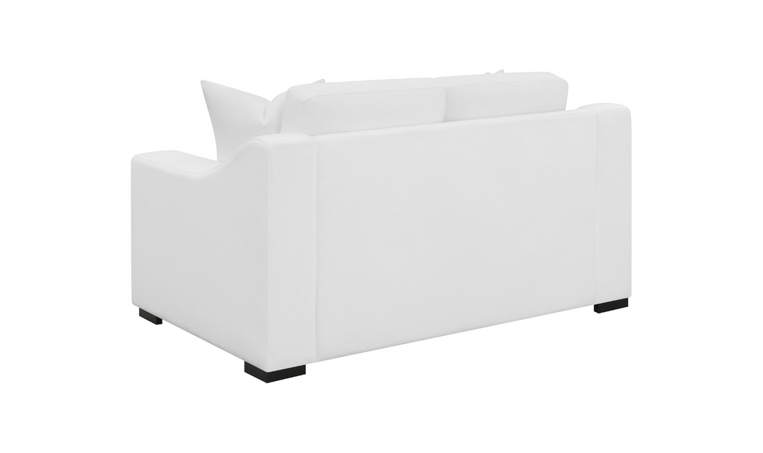 Coaster Furniture Ashlyn Fabric Upholstered Living Room Set in White-Jennifer Furniture