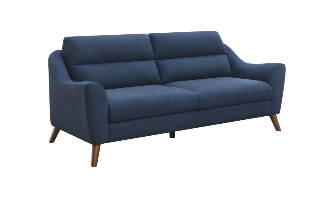 Coaster Furniture Gano 2-Seater Fabric Sofa with Cushion Arms in Blue-Jennifer Furniture