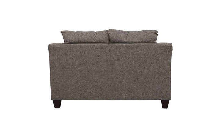 Coaster Furniture Salizar Stationary Cushion Back Loveseat in Charcoal Gray