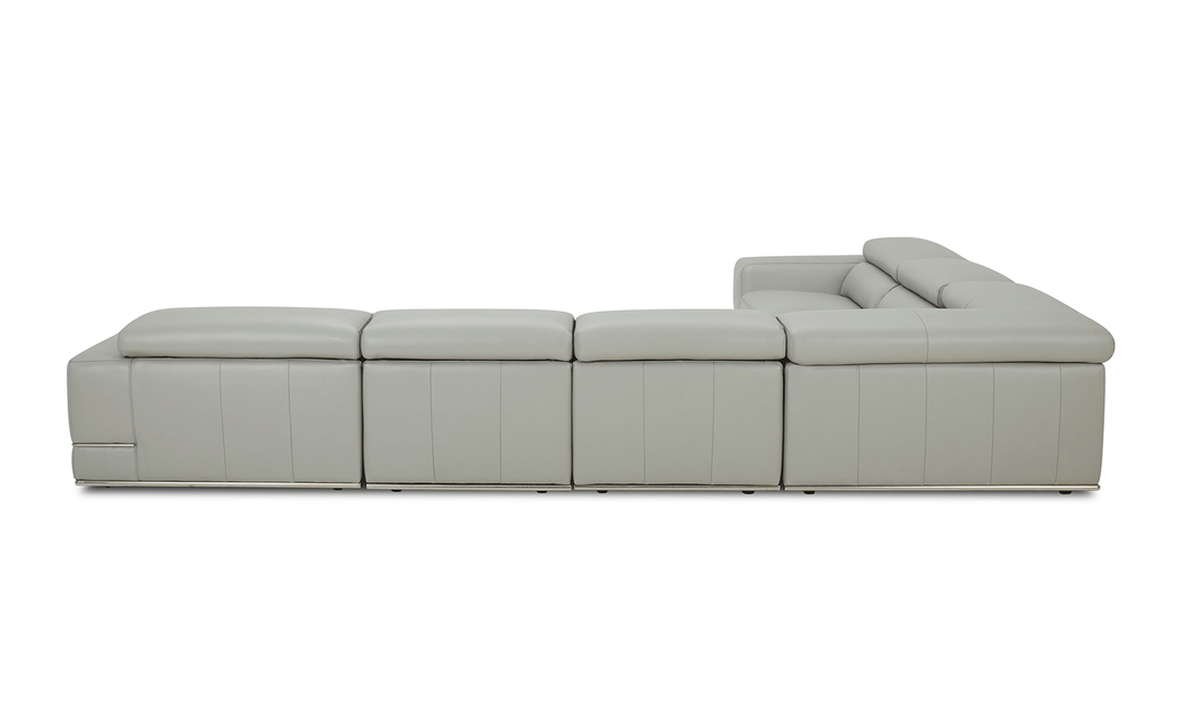 ESF Cocoon U-Shaped 7 Seater Sectional Sofa with Storage in Gray