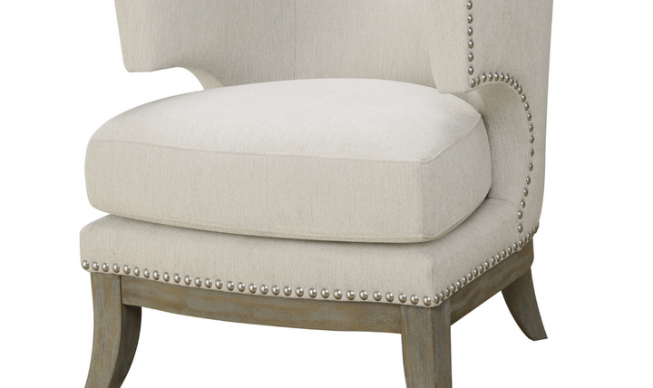 Cora Accent Chair In White Jennifer furniture