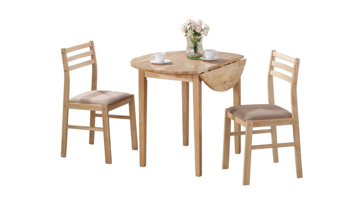 Counter Height Table And Chair Set 3 Pc