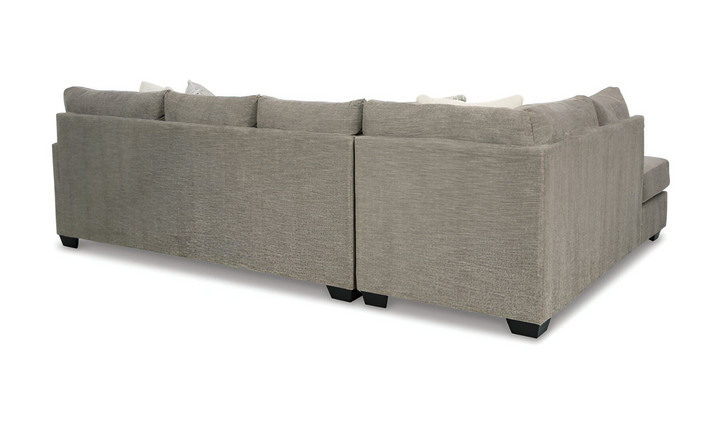 Ashley Creswell 2-Piece Polyester Sectional with Chaise in Stone