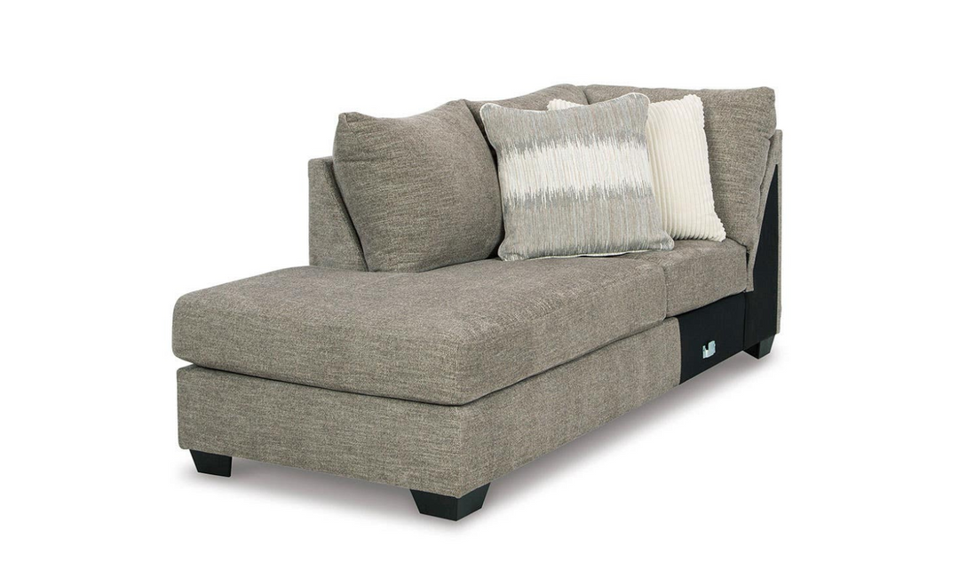 Ashley Creswell 2-Piece Polyester Sectional with Chaise in Stone