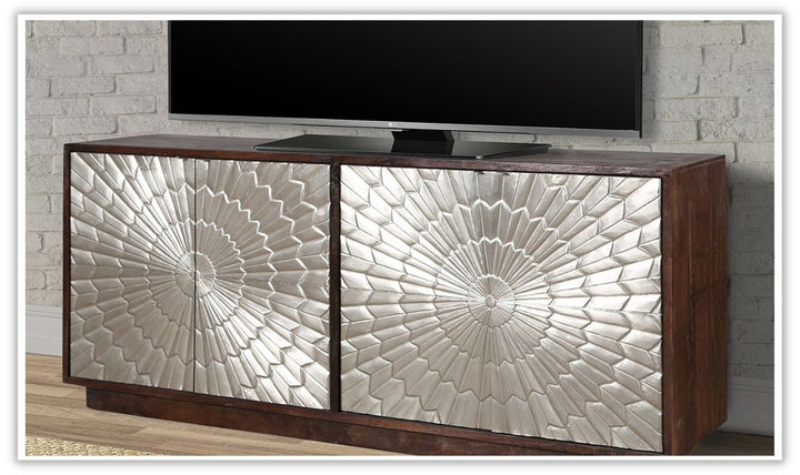 Parker House Crossings Palace Silver Clad TV Console