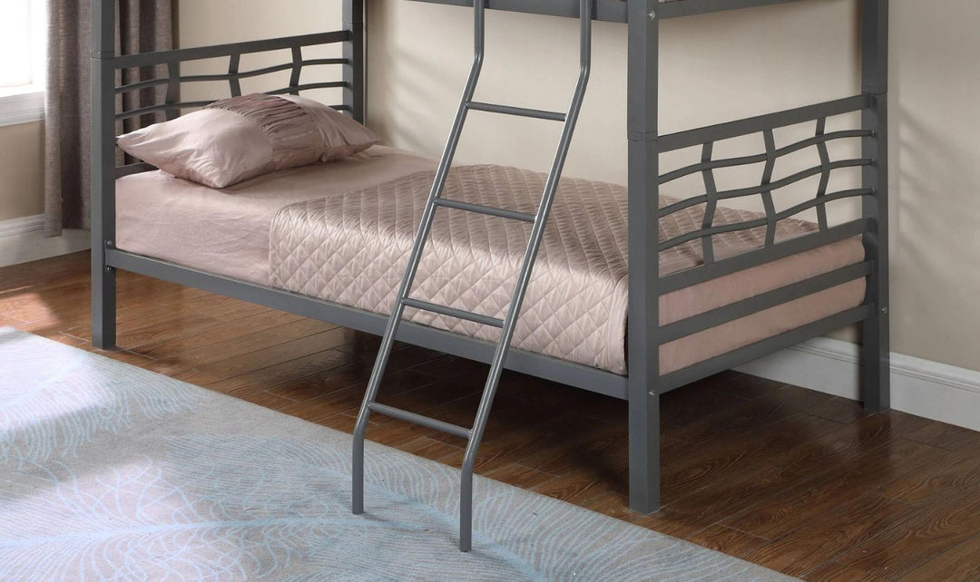 Crystal Two Twin Bunk Bed with Rustic Finish