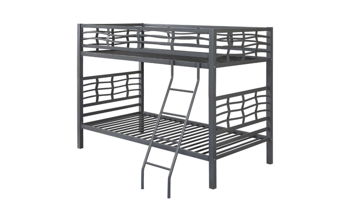 Crystal Two Twin Bunk Bed with Rustic Finish