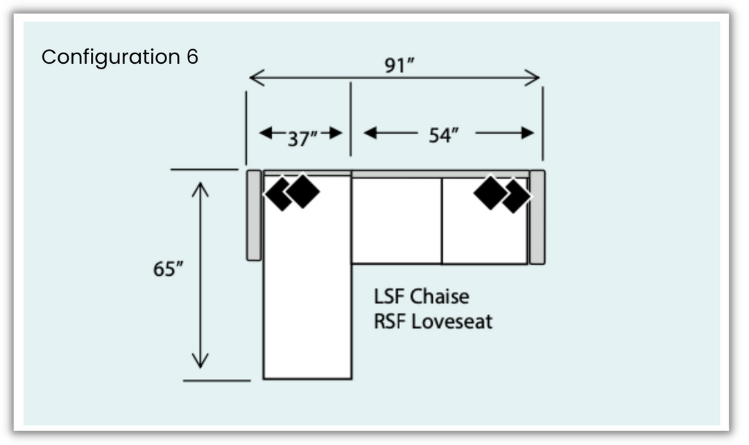 Four Seasons Daniel L-Shaped  Modular Sectional Sofa