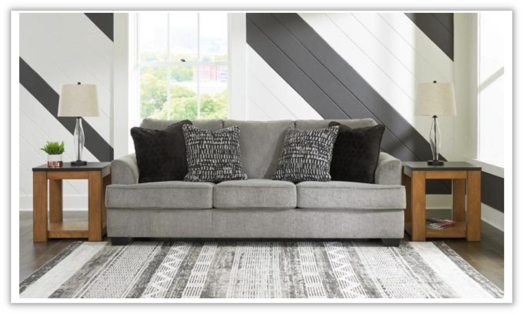 Modern Heritage Deakin 3-Seater Ash  Fabric Sofa