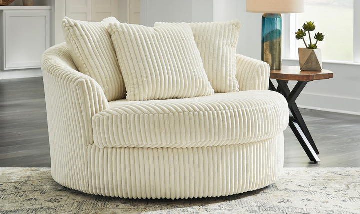 Ashley Lindyn Round Oversized Swivel Accent Chair