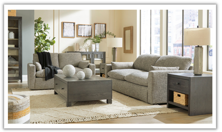 Ashley  Dramatic Granite Fabric Living Room set