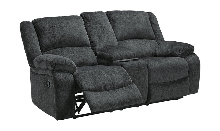 Draycoll Power Reclining Loveseat With Cup Holder Console