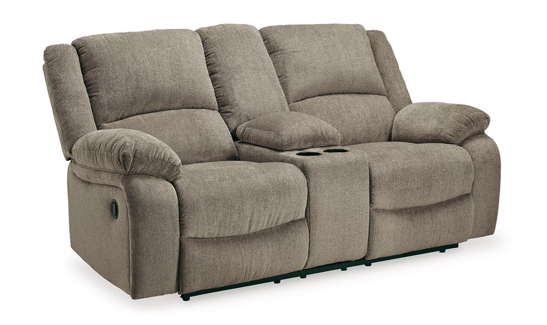 Draycoll Power Reclining Loveseat With Cup Holder Console