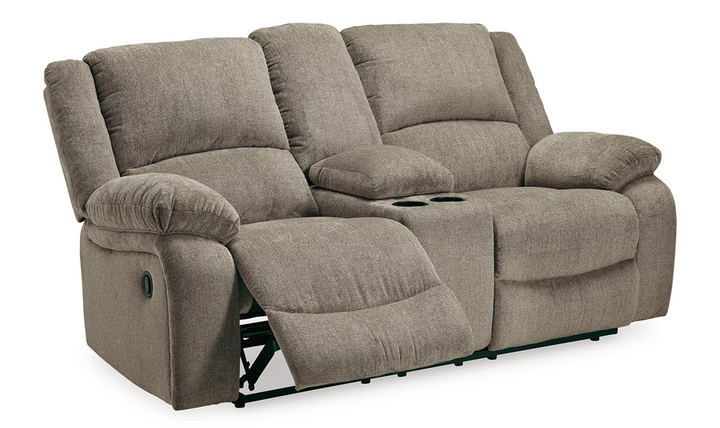 Draycoll Power Reclining Loveseat With Cup Holder Console