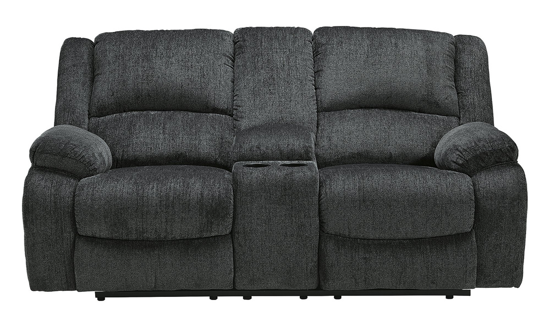 Draycoll Power Reclining Loveseat With Cup Holder Console