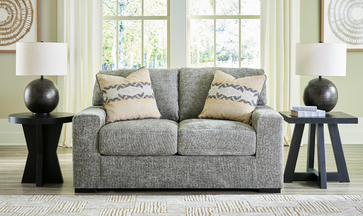 Dunmor Loveseat In Graphite-Jennifer Furniture