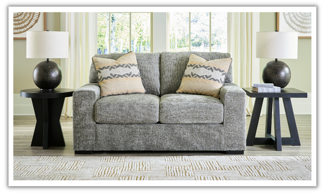 Dunmor Loveseat In Graphite-Jennifer Furniture