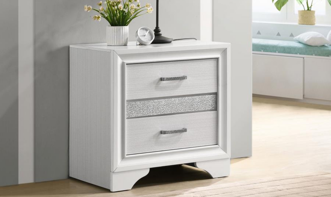 Coaster Furniture Miranda 2-Drawers Nightstand- Jennifer Furniture