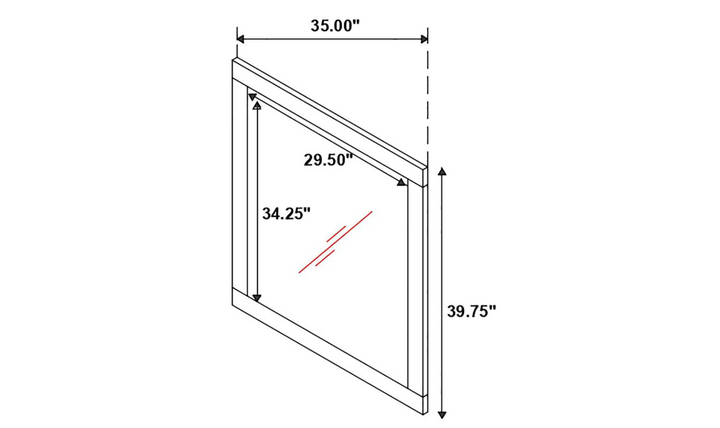 Coaster Furniture Jessica Mirror in White Wooden Frame-Jennifer Furniture