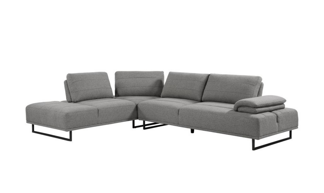 Arden L-Shaped 4-Seater Fabric Sectional Sofa in Taupe-Jennifer Furniture