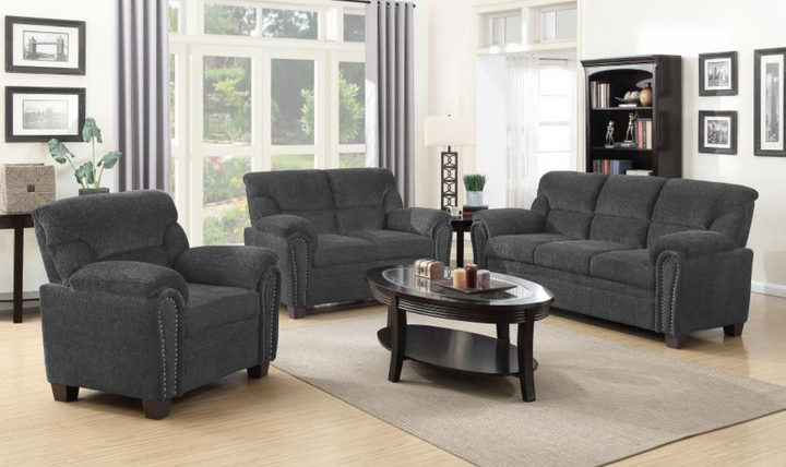 Coaster Furniture Clemintine 3-Seater Stationary Fabric Sofa