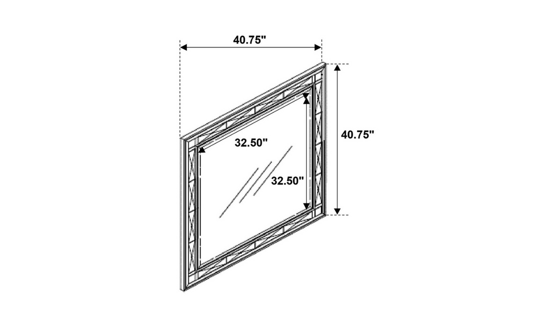 Coaster Furniture Leighton Mirror in Metallic Mercury Finish- Jennifer Furniture