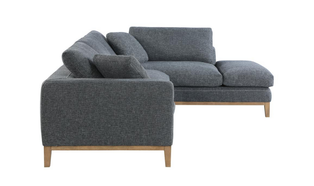 Coaster Furniture Persia 4-Seater L-Shaped Fabric Sectional Sofa in Gray-Jennifer Furniture