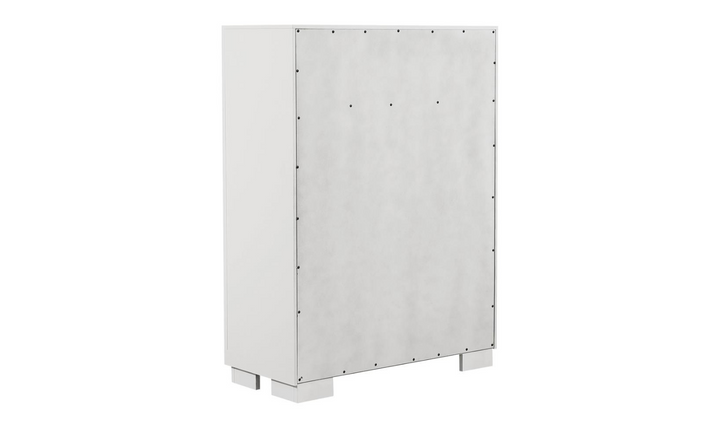 Coaster Furniture Jessica 5 Drawer Chest in White-Jennifer Furniture