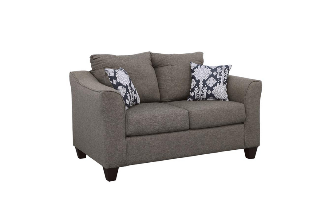 Coaster Furniture Salizar Stationary Fabric Living Room Set in Gray- Jennifer Furniture