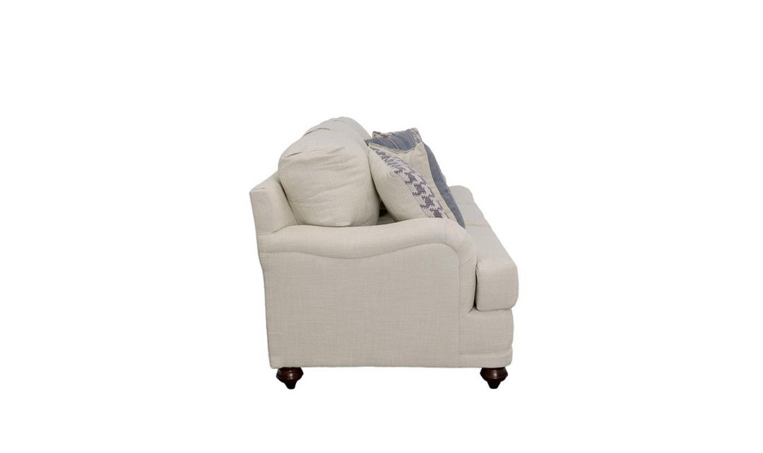 Coaster Gwen 3-Seater Fabric Sofa with Tailored English Arms- Jennifer Furniture