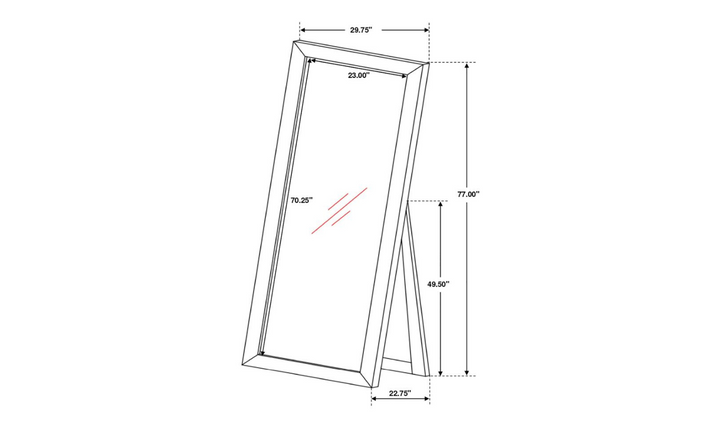 Coaster Furniture Phoenix Standing Mirror in Cappuccino Frame Finish-Jennifer Furniture