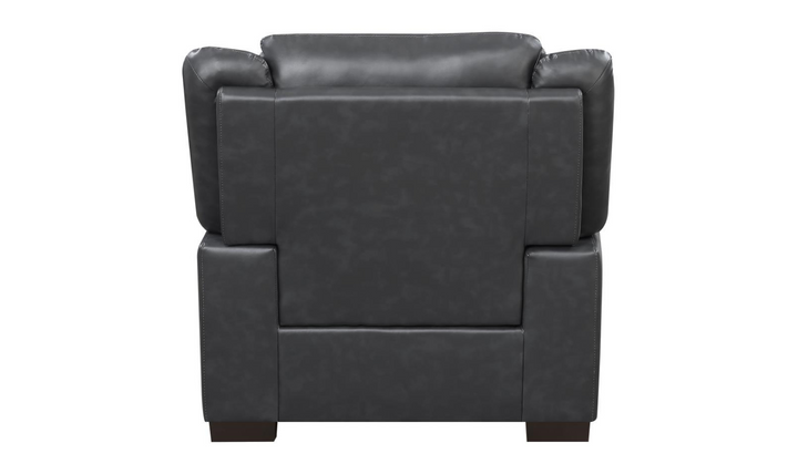 Coaster Arabella Faux Leather Upholstered Living Room Set in Black