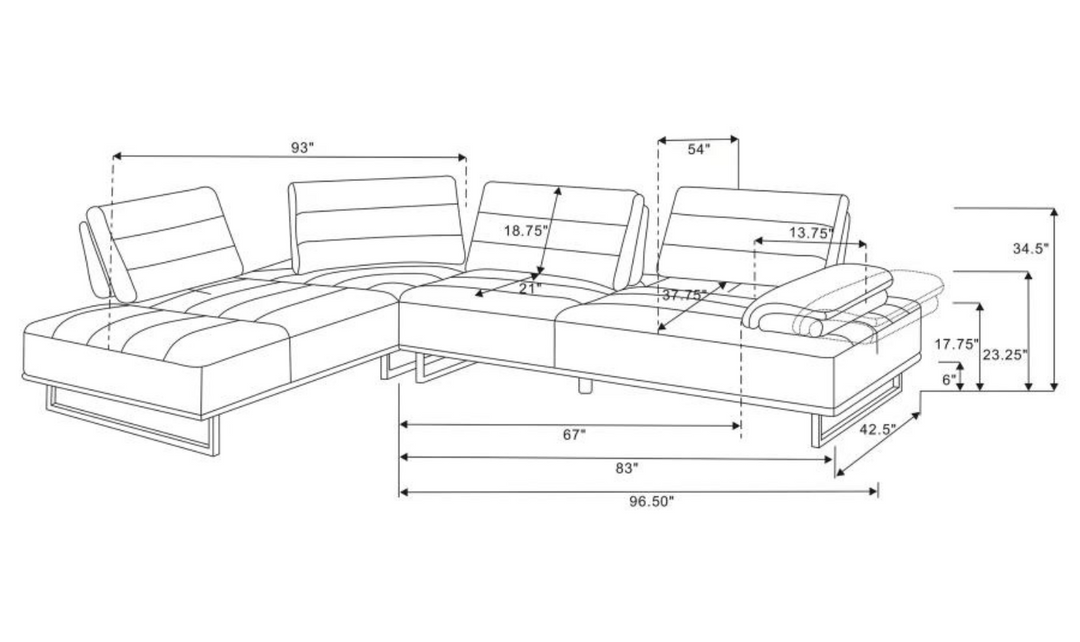 Arden L-Shaped 4-Seater Fabric Sectional Sofa in Taupe