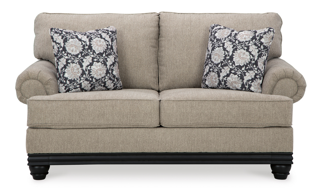 Elbiani Fabric Living Room Set With Rolled Arms