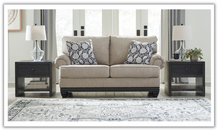 Elbiani 2-Seater Fabric Loveseat in Alloy