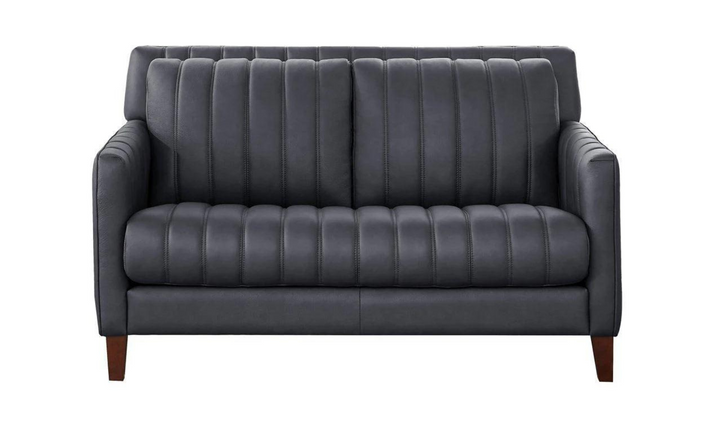 Ennis 2-Seater Leather Loveseat With Track Arms