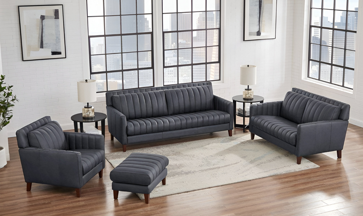 Ennis Leather Living Room Set